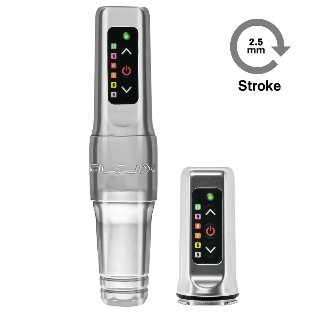 Microbeau Flux Mini with Extra Battery - 2.5 Stroke in Silver