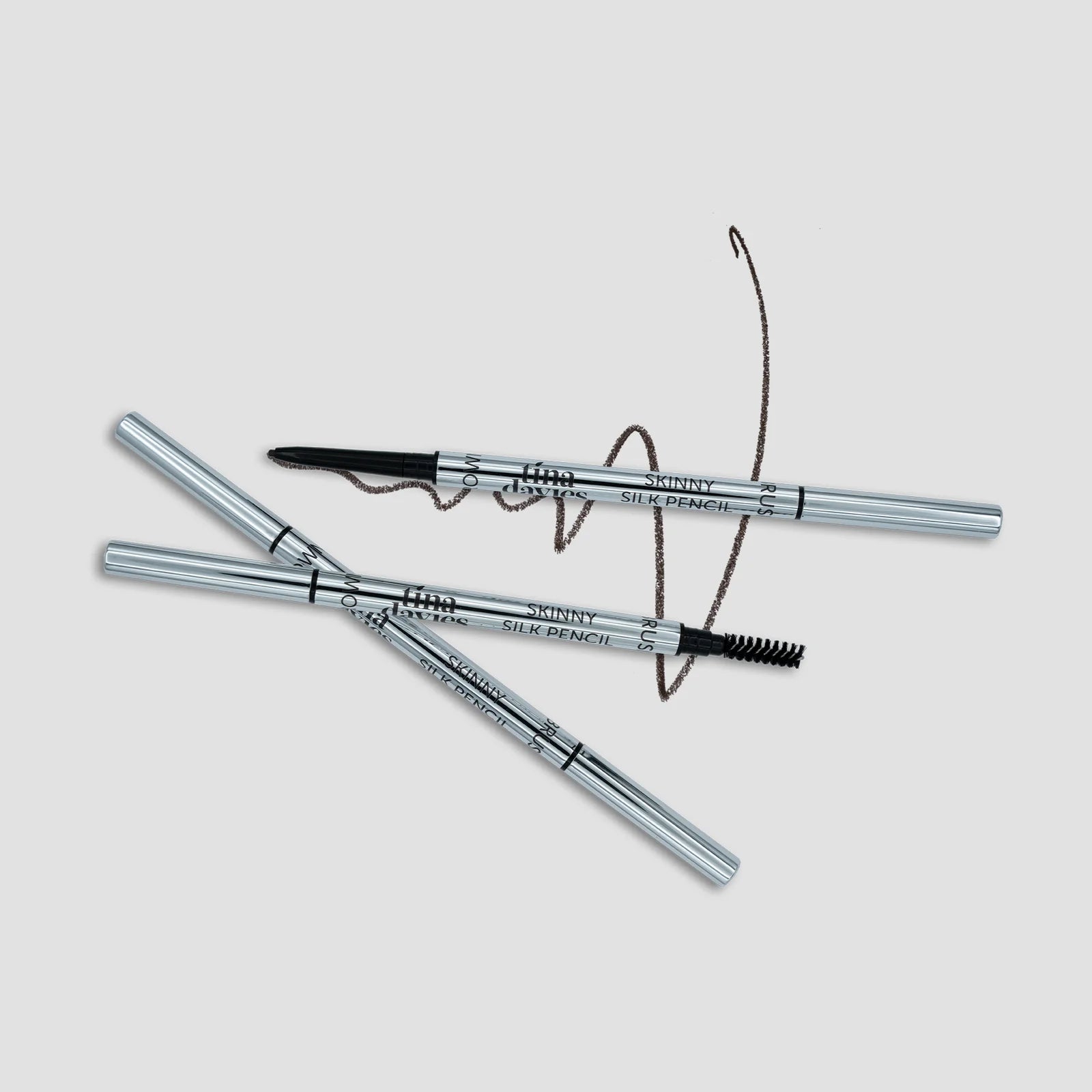 Tina Davies Skinny Silk Pencils 3-pack - Brown