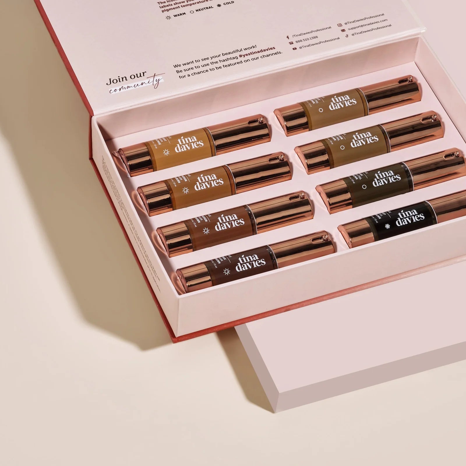 Tina Davies FADE Eyebrow Pigment Collection