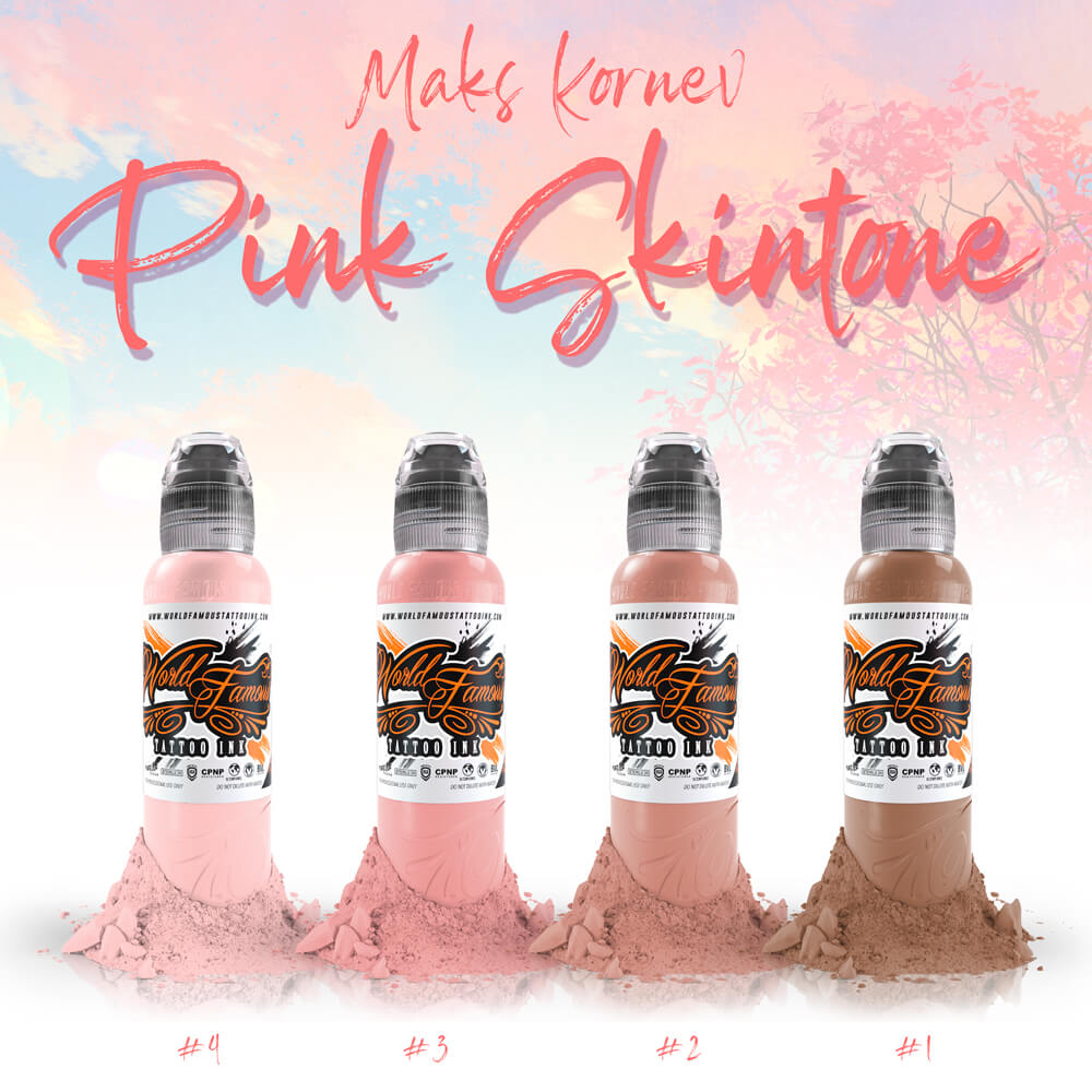 World Famous Ink Pink Tone Color Set (1oz)